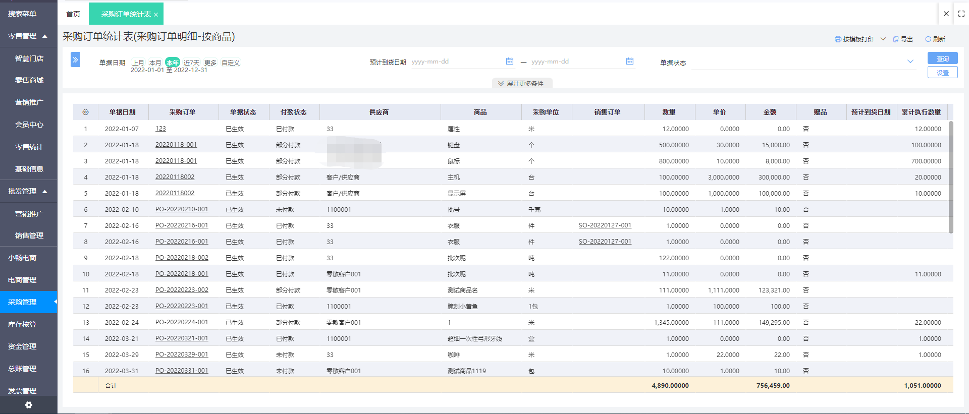 erp系统产品有哪些