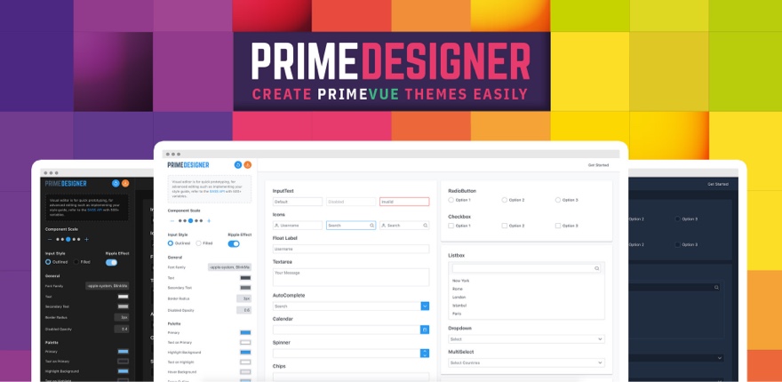 PrimeVue:基于 Vue 3 的免费开源、高度定制化的前端 UI 组件库