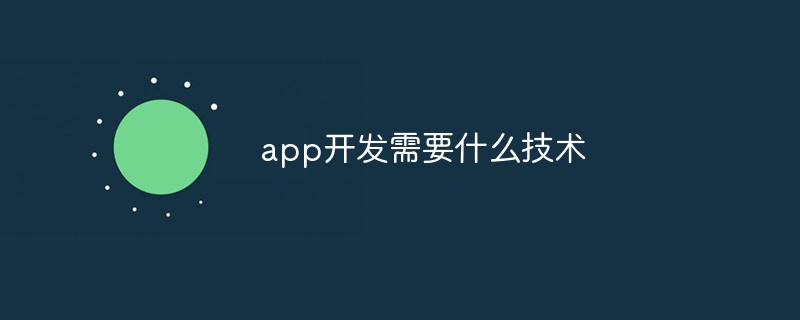 app开发需要什么技术