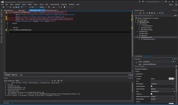 说明添加 .xaml 引用的屏幕截图