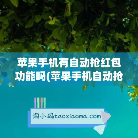苹果手机有自动抢红包功能吗(苹果手机自动抢红包软件)