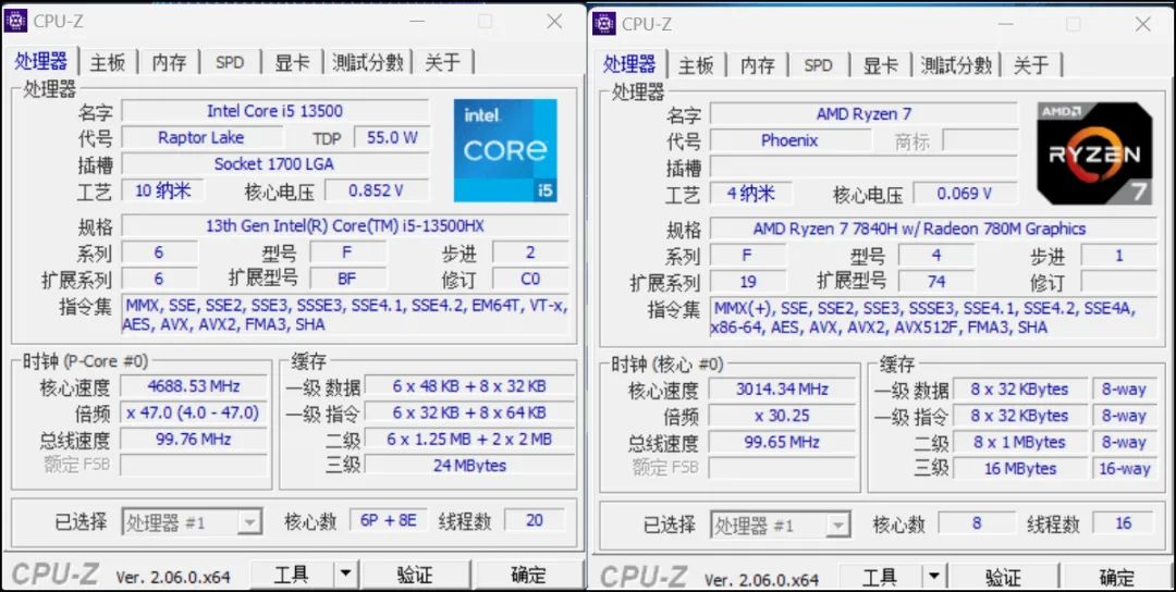 酷睿i5-13500HX对决4nm锐龙R7-7840H:性能对比与最终结果揭秘